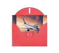 ABYchdd Belles cartes de vœux avec enveloppes Motif avion du ciel Avec enveloppes Pour Noël, anniversaire, anniversaire de mariage