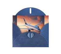 ABYchdd Belles cartes de vœux avec enveloppes Motif avion du ciel Avec enveloppes Pour Noël, anniversaire, anniversaire de mariage