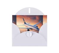 ABYchdd Belles cartes de vœux avec enveloppes Motif avion du ciel Avec enveloppes Pour Noël, anniversaire, anniversaire de mariage