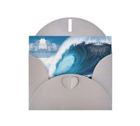 ABYchdd Big Ocean Wave Cartes de vœux avec enveloppes Impression HD Pour Noël, anniversaire, anniversaire de mariage