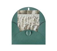 ABYchdd Carte de vœux avec imprimé lama, intérieur vierge pour notes, pour Noël, anniversaire, Saint-Valentin