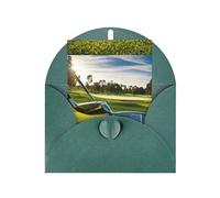 ABYchdd Carte de vœux imprimée club de golf, intérieur vierge pour notes, pour Noël/anniversaire/Saint-Valentin