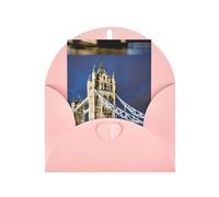 ABYchdd Carte de vœux imprimée Tower Bridge à Londres, intérieur vierge pour notes, pour Noël/anniversaire/Saint-Valentin