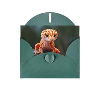 ABYchdd Cartes de vœux avec enveloppes Motif léopard sable Gecko Pour Noël, anniversaire, anniversaire de mariage