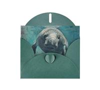 ABYchdd Cartes de vœux Crazy Save Manatee avec enveloppes, pour Noël, anniversaire, anniversaire de mariage