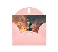 ABYchdd Cartes de vœux imprimées Statue de la Liberté à New York, cartes de vacances avec enveloppes, pour Noël, anniversaire, anniversaire de mariage