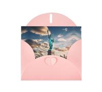 ABYchdd Cartes de vœux imprimées Statue de la Liberté à New York, cartes de vacances avec enveloppes, pour Noël, anniversaire, anniversaire de mariage