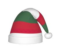ABYchdd Chapeau de Noël en peluche imprimé drapeau de la Hongrie, chapeau de Noël en polyester pour cadeau de vacances, cosplay et événements