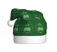 ABYchdd Chapeau de Noël pour adulte imprimé Happy St. Patrick's Day - Chapeau de Noël en polyester avec pour les fêtes de fin d'année, Nouvel An