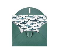 ABYchdd Motif requin avec différents gestes imprimés cartes de vœux, cartes de vacances avec enveloppes, pour Noël, anniversaire, anniversaire de mariage