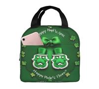ABYchdd Sac à déjeuner isotherme pour homme et femme Motif Happy St. Patrick's Day Print Boîte à déjeuner réutilisable pour le travail et le pique-nique