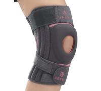 ABYON Elite Genouillère Hommes & Femmes avec Sangles antidérapantes réglables 4 Niveaux et stabilisateurs latéraux - Attelle de Genou pour douleurs, arthrite, LCA, ménisque, Genou du Coureur