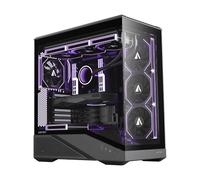 Abysm Gaming Arian Frame A400 Tour ATX Gaming avec châssis incliné, 4 Ventilateurs ARGB PWM, Verre trempé, Support GPU 420 mm, USB Type-C, Refroidissement Liquide 360 mm, boîtier PC Gamer Noir