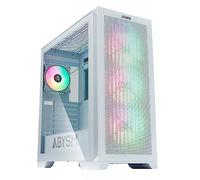 ABYSM Gaming Boîte PC Gamer Danube MURA BX300 White ARGB E-ATX, avec 4 Ventilateurs ARGB, Verre trempé latéral et Compatible avec Cartes Graphiques jusqu'à 415 mm