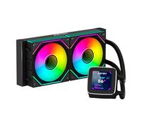 ABYSM Gaming Refroidissement liquide OCEANIC 240 Black ARGB, avec écran LCD de 2,8" personnalisable, pour surveiller la température du processeur, la vitesse des ventilateurs et d'autres paramètres