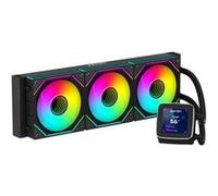 Abysm Oceanic LCD 360 ARGB Kit de refroidissement liquide - 3 ventilateurs 120 mm - Éclairage ARGB - Écran LCD 2,8 - Pompe 2500 tr/min - Tubes 380 mm - Couleur Noir G