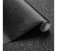 Abyssaly Papier Adhesif pour Meuble Noir, Imperméable Film Autocollant Meuble, Papier Vinyle Adhesif Décoration pour Chambre Murs Armoires Tables 60 x 1000cm