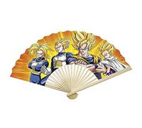 Abysse Corp Dragonball - Compartiments - Super Saiyan - Éventail à main Vegeta - Éventail Son Goku - 45 x 26 cm