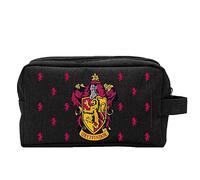 Abysse Corp - Trousse de toilette Gryffondor - Trousse de toilette - Logo des armoiries de la maison - Rouge - Mallette cosmétique pour fille - Fermeture éclair - Plastique - Propre - Rangement de