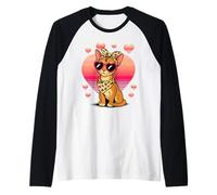 Abyssinian Cat Valentines Day Manche Raglan
