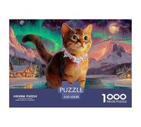 Abyssinien Puzzles De 1000 Pieces pour Adultes Pet Mignon Classiques Jeu D' Impossible, Art Adultes Enfants 52x38cm/1000pcs