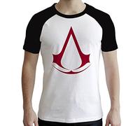 ABYstyle - ASSIN'S Creed - T-Shirt - Crest - Homme - Blanc & Noir (XS)