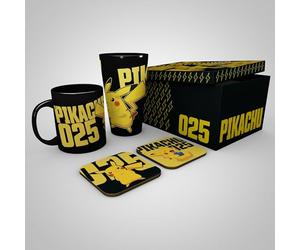ABYstyle - Coffret Cadeau POKÉMON Phosphorescent - Produit Officiel - 1 Verre 290 ml + 1 Mug 320 ml + 2 Dessous de Verre - Set Collector