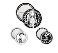 ABYSTYLE - CORPSE BRIDE Pack de Badges Trio - Produit Officiel - Set Badges Métal Haute Qualité Collection Fan Cinéma Pop Culture