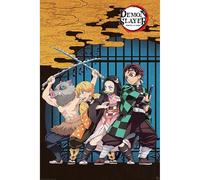Poster Demon Slayer Groupe Roulé Filmé