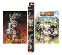 ABYstyle Dr. Stone Lot de posters sans cadre 38,1 x 52,1 cm avec Senku, Chrome, Kohaku et plus encore Décoration murale pour chambre à coucher Cadeau