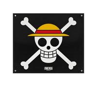 ABYSTYLE - Drapeau ONE PIECE - Produit Officiel - Tissu Résistant - Accessoire Décoratif Collector (noir blanc rouge et jaune)
