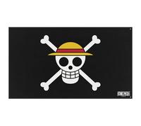 ABYstyle Drapeau ONE PIECE Strawhat 70x120 Noir et blanc Tissu résistant Produit officiel
