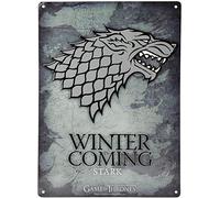 ABYstyle - GAME OF THRONES - Plaque métal "Stark" (28x38)