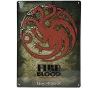 ABYstyle - GAME OF THRONES - Plaque métal "Targaryen" (28x38)