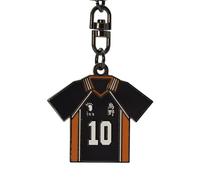 ABYSTYLE Haikyu Porte-clés officiel en forme de maillot en métal, numéro 10 Karasuno 4,8 x 5,3 cm