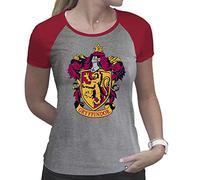 ABYSTYLE - Harry Potter - T-shirt - Gryffondor - Femme - Gris et Rouge - Premium (XL)