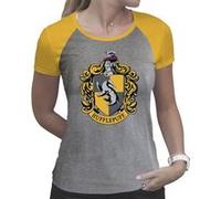 ABYstyle - HARRY POTTER - Tshirt - Poufsouffle - femme - gris & jaune - premium (XL) gris G