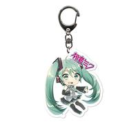 ABYSTYLE Hatsune Miku Porte-clés en acrylique avec breloque 5,71 cm Accessoires manga Anime Cadeau Multicolore S