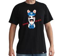 ABYSTYLE - Lapins CRETINS - Tshirt Game Over Homme Black (S)
