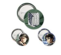 ABYstyle - L'ATTAQUE DES TITANS Pack de Badges Eren & Levi
