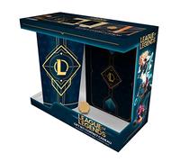 ABYSTYLE - LEAGUE OF LEGENDS Coffret cadeau Verre XXL + Pin's + Carnet Hextech