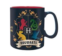 ABYSTYLE - Mug HARRY POTTER Houses - Produit Officiel - Grand Contenant 460 ml - Céramique Haute Qualité - Blasons des 4 Maisons
