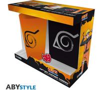 ABYstyle Mug Set cadeau Naruto Shippuden 3 pièces, avec carnet et pin's, ABYPCK253