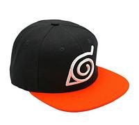 ABYstyle Casquette snapback Naruto Shippuden Konoha Noir et orange Taille réglable