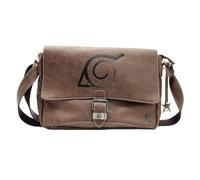 ABYSTYLE Naruto Shippuden Konoha Village Sac à bandoulière 15 x 2 x 12 Anime Manga Sacs Accessoires Merch Cadeau, marron
