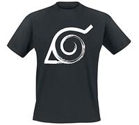 Naruto Shippuden - T-Shirt Homme Noir Konoha Taille Xl