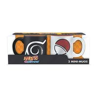 ABYstyle One Piece - ABYMUG265 - Naruto - Lot de 2 mini tasses avec boîte Konoha & Uchiha pour adulte