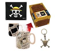 ABYSTYLE - ONE PIECE Coffret cadeau premium Drapeau + Porte-clés 3D + Mug