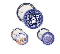 ABYSTYLE - ONE PIECE Pack de Badges Luffy Gear 5th - Produit Officiel - Set Badges Métal Haute Qualité Collection Fan Manga