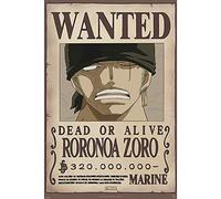 ABYstyle One Piece Poster « Wanted Zoro » (91,5 x 61) pour Salle de séjour